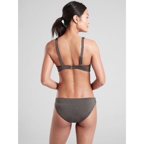 Athleta aqualuxe bra sized bikini top swim gray - Picture 3 of 7